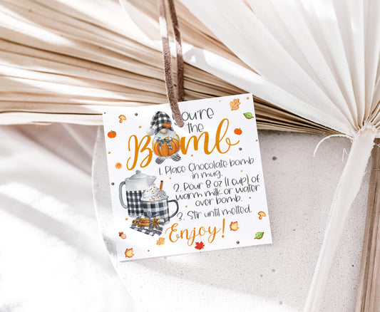 You're the Bomb Tags 2"x2" | Thanksgiving Favor Tags - 30