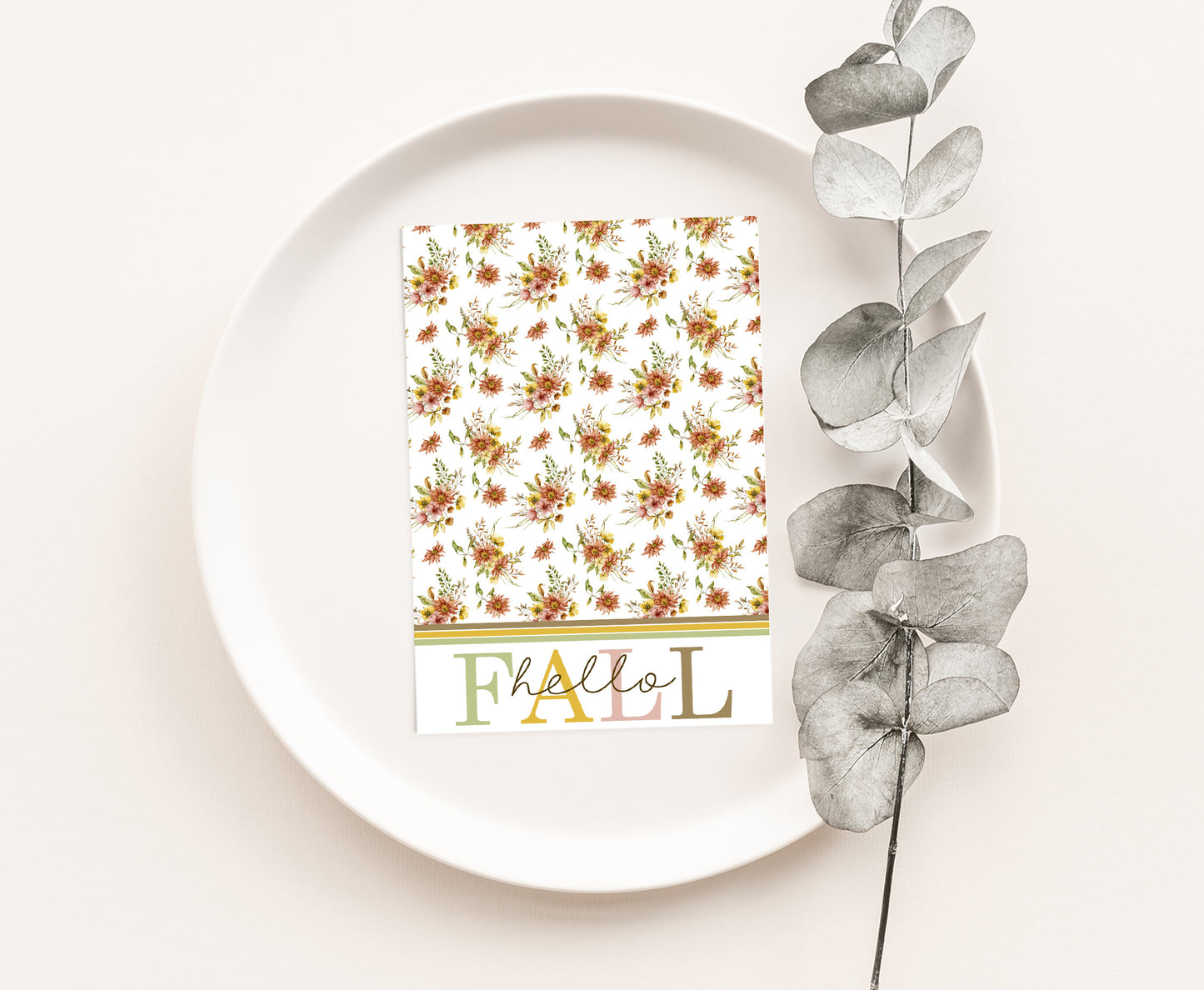 Hello Fall Cookie Card | Autumn Printable Cards - 30