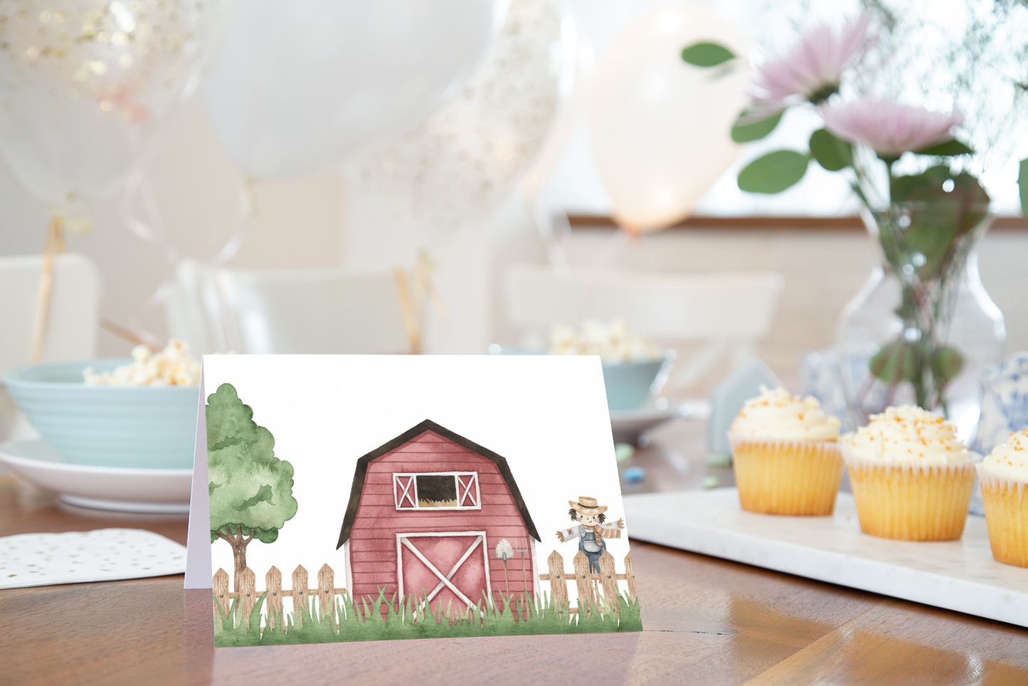 Farm Place Cards | Barnyard Bash Table Decorations - 11A