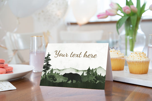 Forest Place Cards | Woodland Party Decorations - 47C