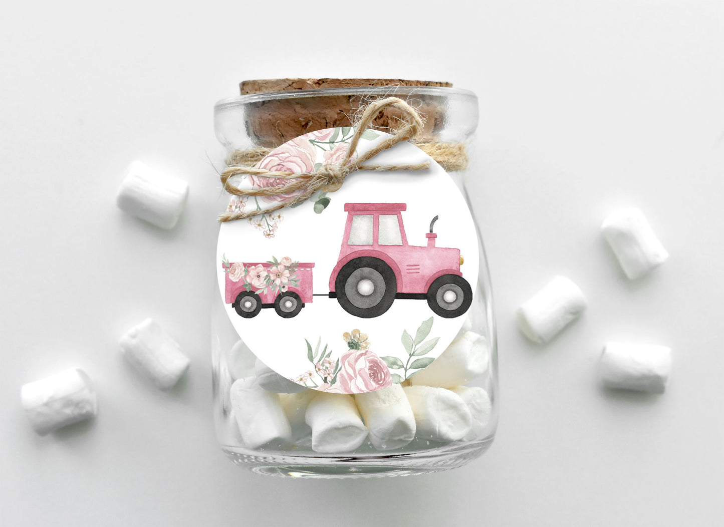 Floral Farm Cupcake Toppers | Girl Barnyard Themed Party Cupcake Picks - 11A