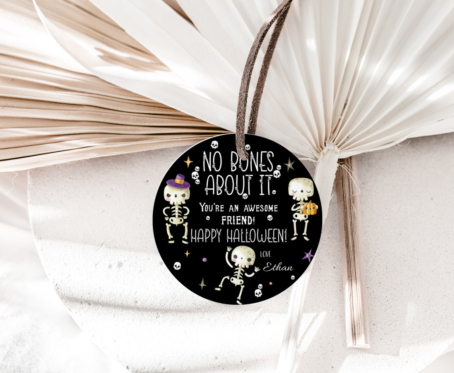 No Bones About it 2x2 Tags | Editable Halloween Gift Tags - 115
