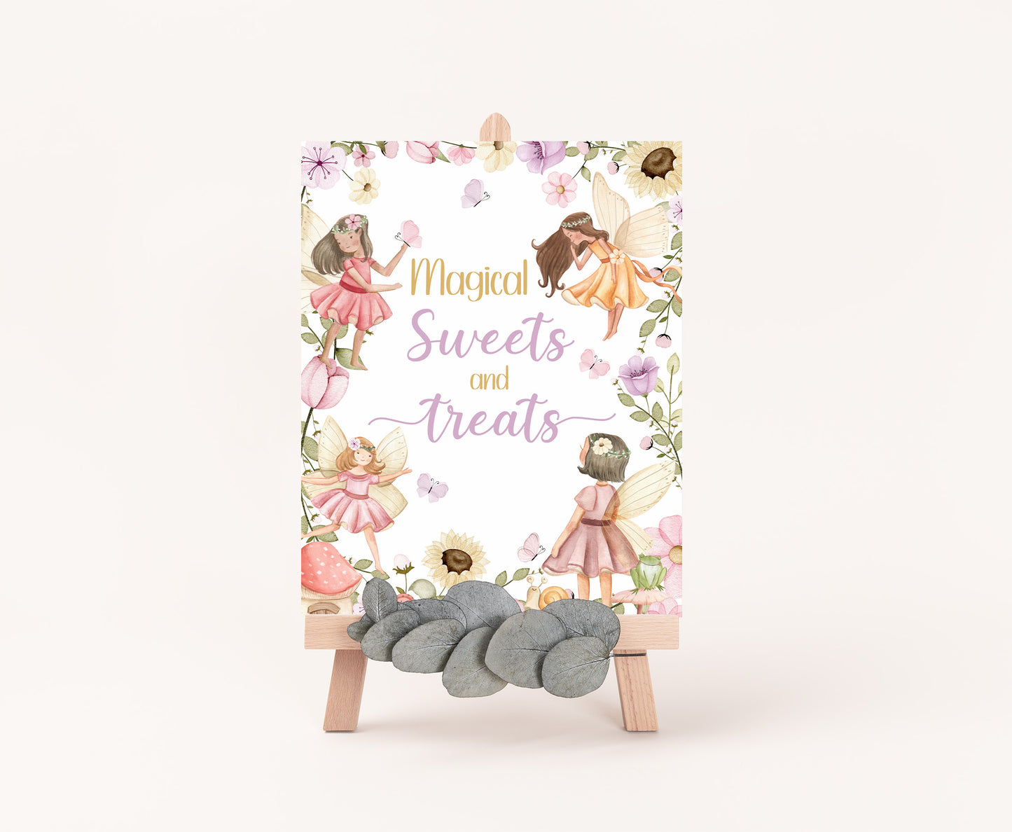 Fairy Sweets and Treats Sign | Fairy Themed Party Table Decorations - 10A