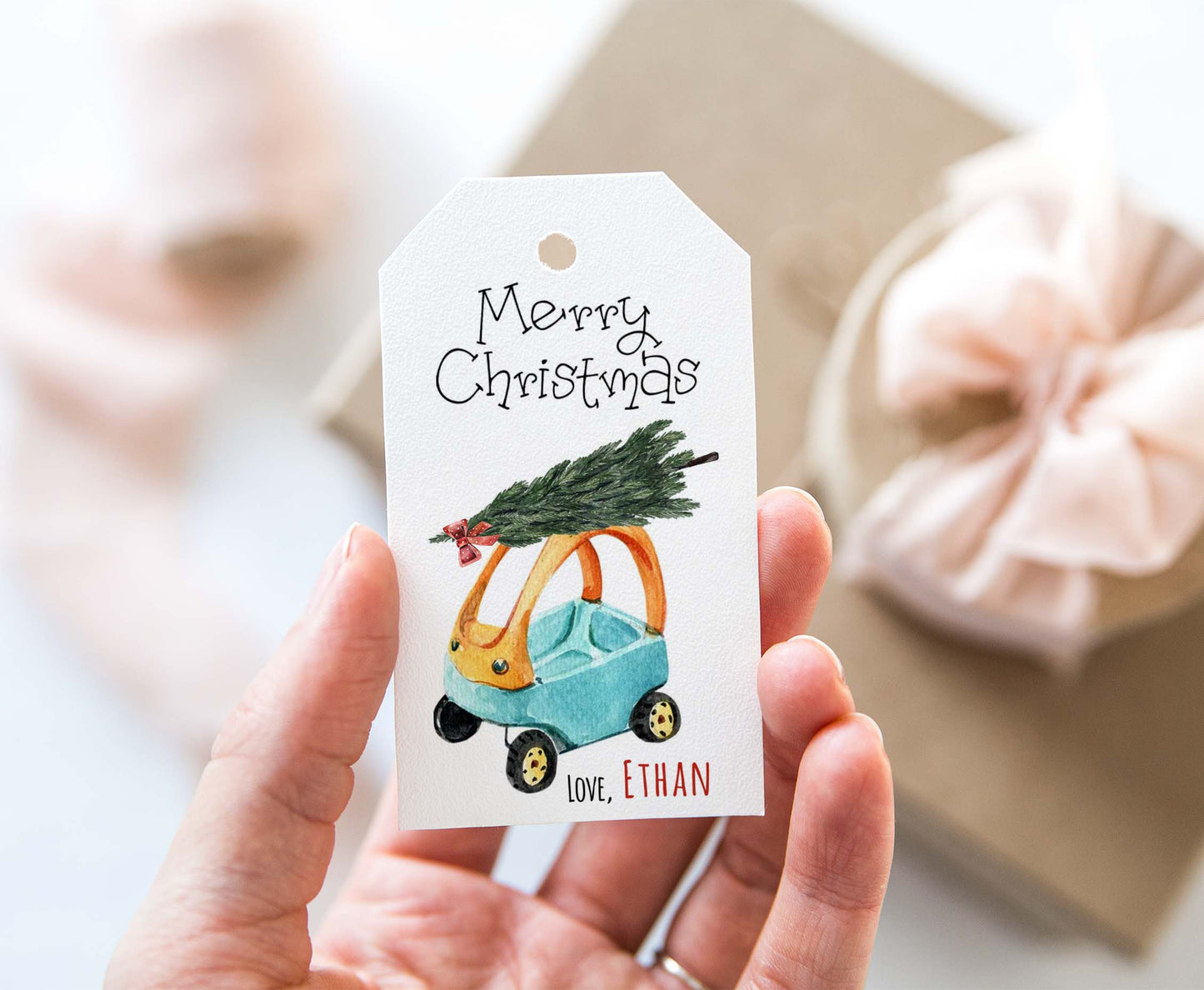 Editable Kids Christmas Tags | Christmas Gift Tag - 112