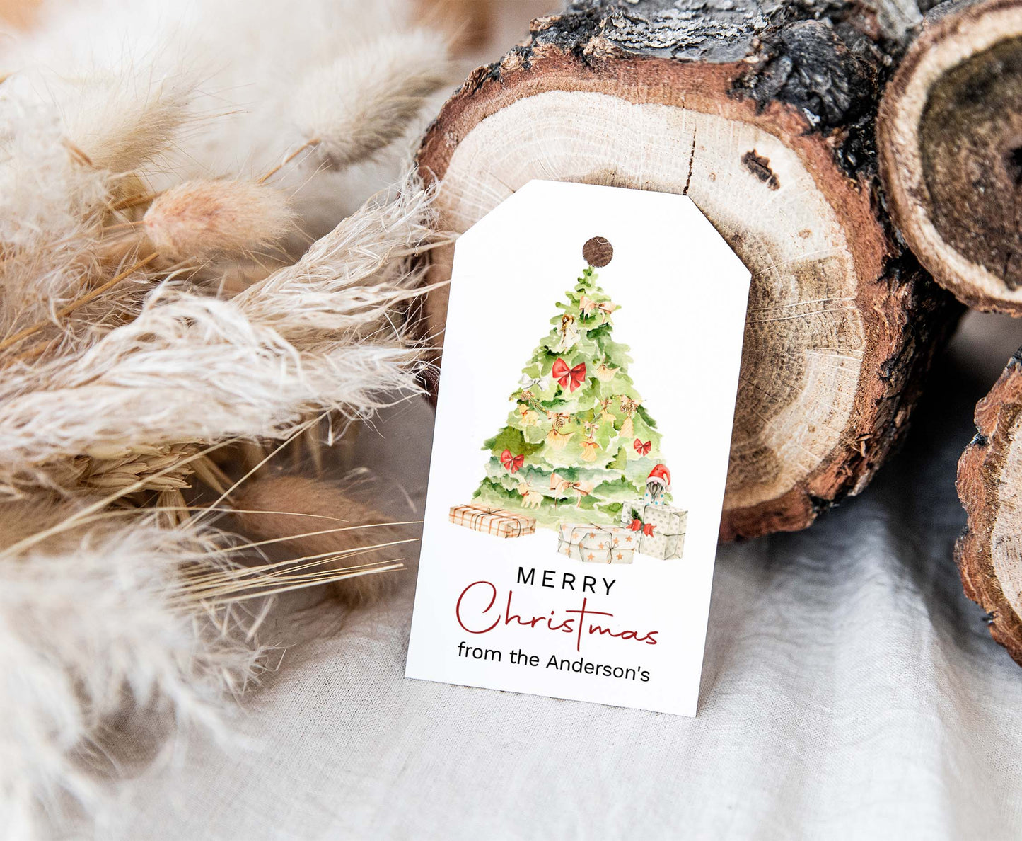Editable Christmas tree tags | Merry Christmas Tags - 112