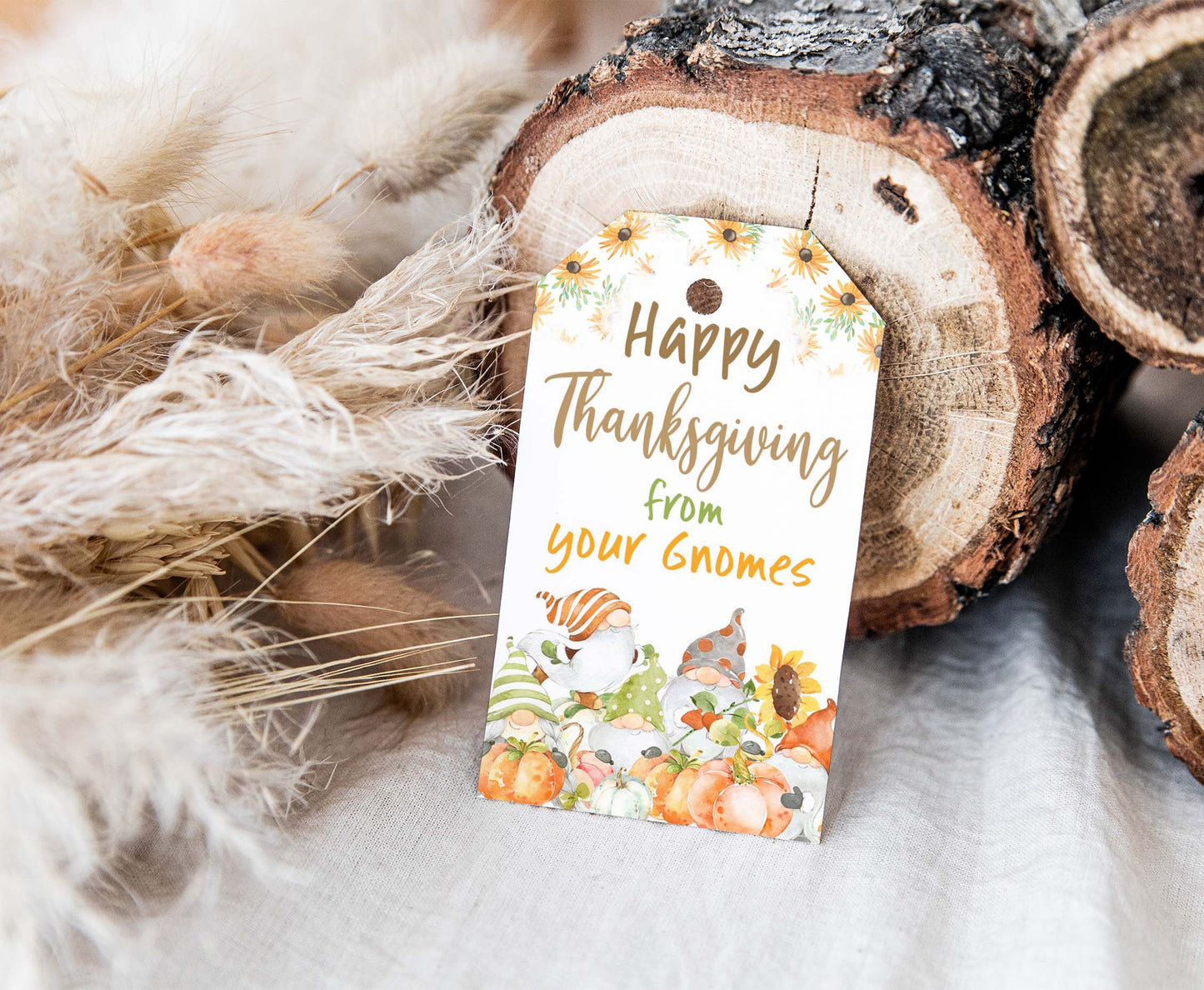 Happy Thanksgiving Gift Tags | Gnomes Autumn Favor Tags - 118
