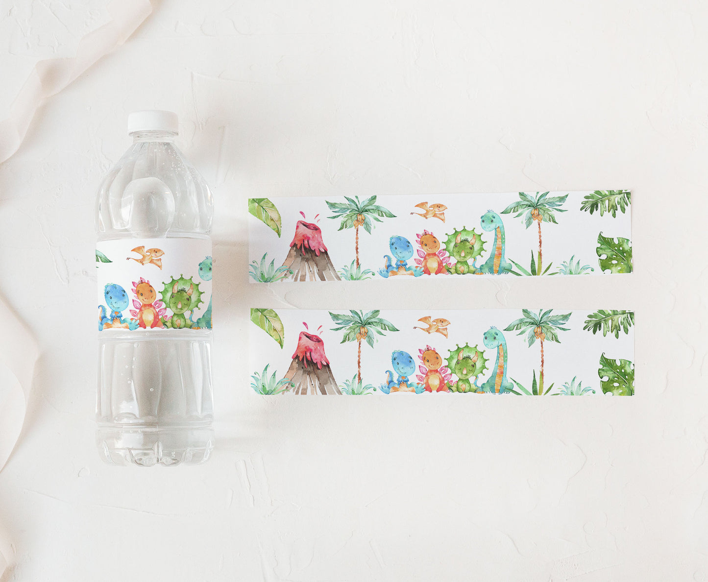 Dinosaur Water Bottle Labels | Dino Themed Birthday Party Decorations - 08A