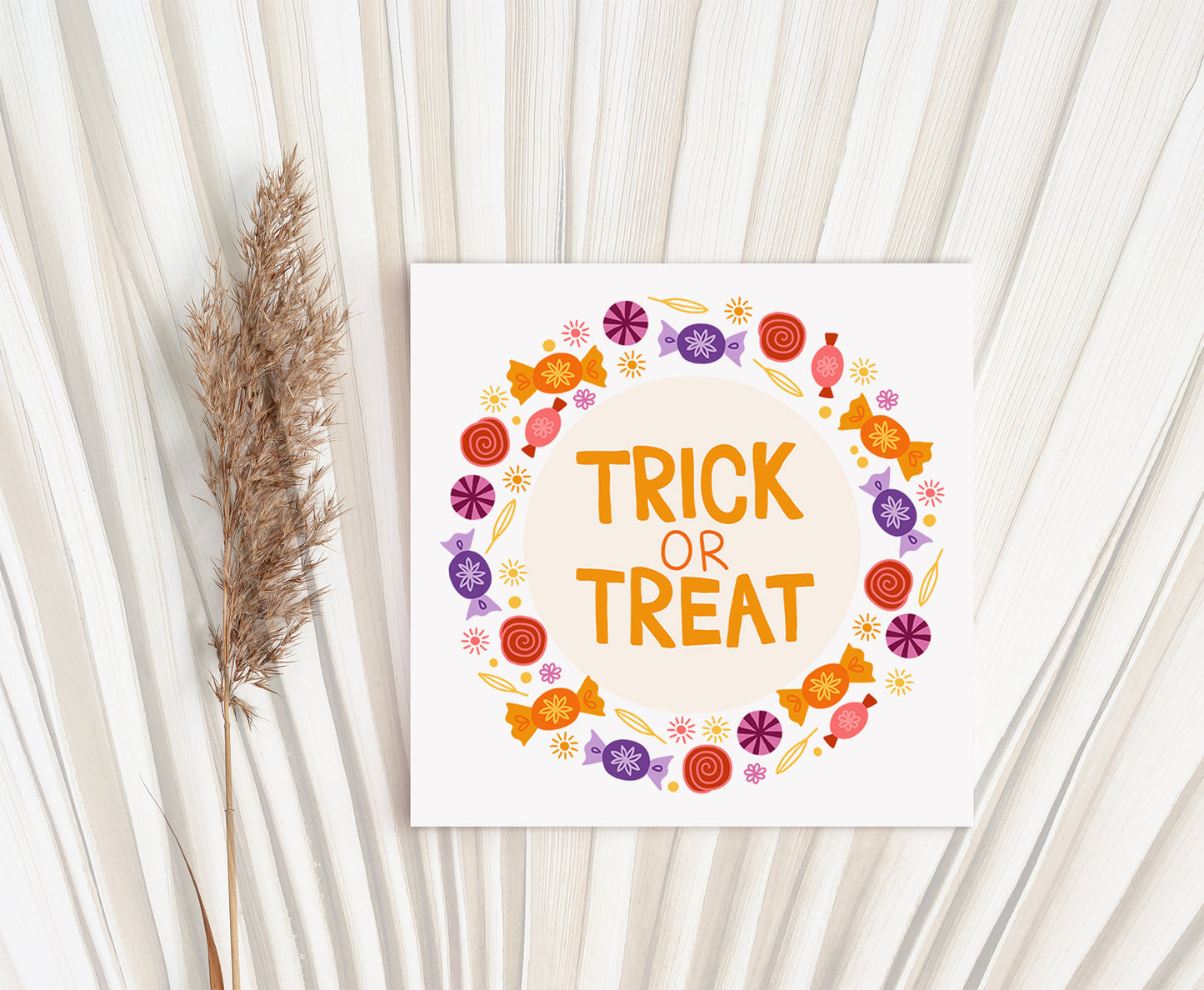 Trick or Treat Tags 2"x2" | Halloween Themed Party Decorations - 115