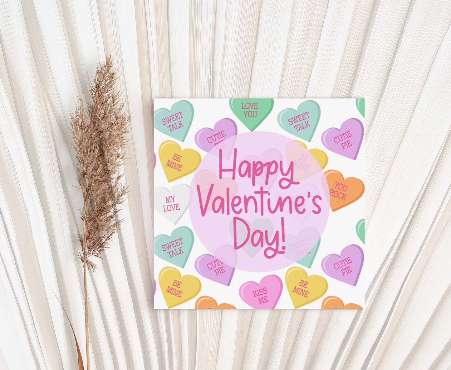 Happy Valentine's Day Tags 2"x2" | Sweet Hearts Square around Tags - 119