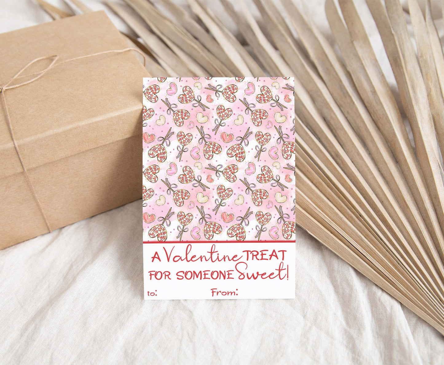 A vaentine treat for someone sweet Cookie Card | Valentines Printable Cards - 119