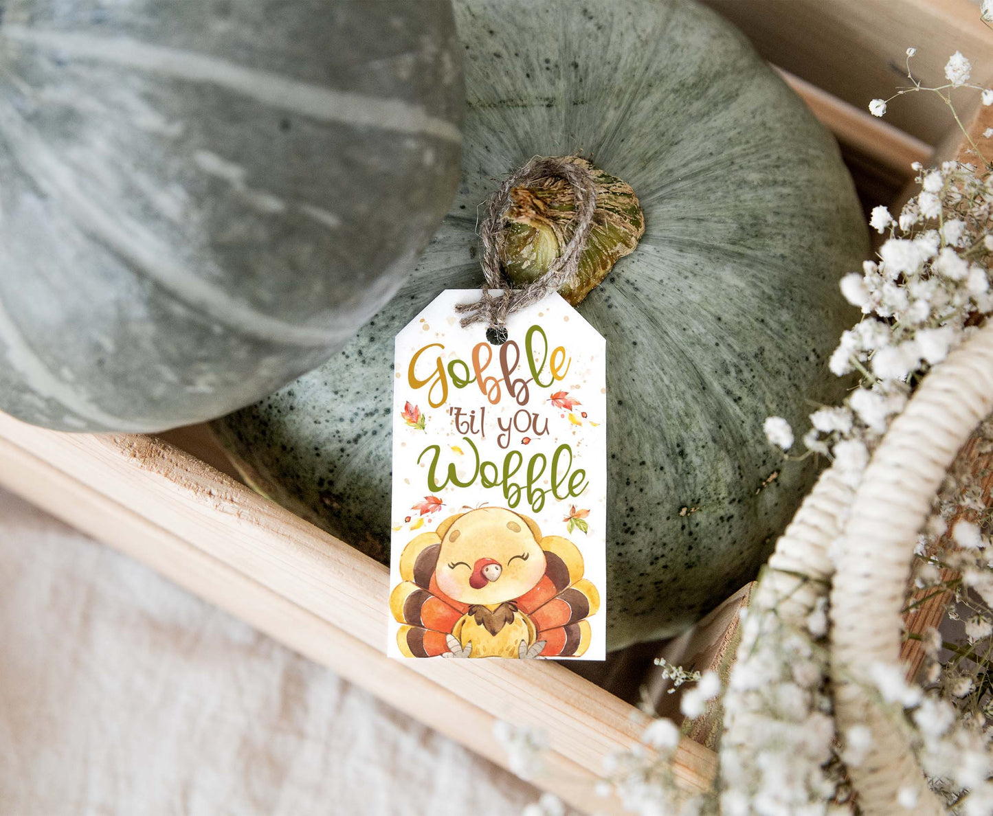 Gobble 'til you Wobble Gift Tags | Thanksgiving Tags - 118