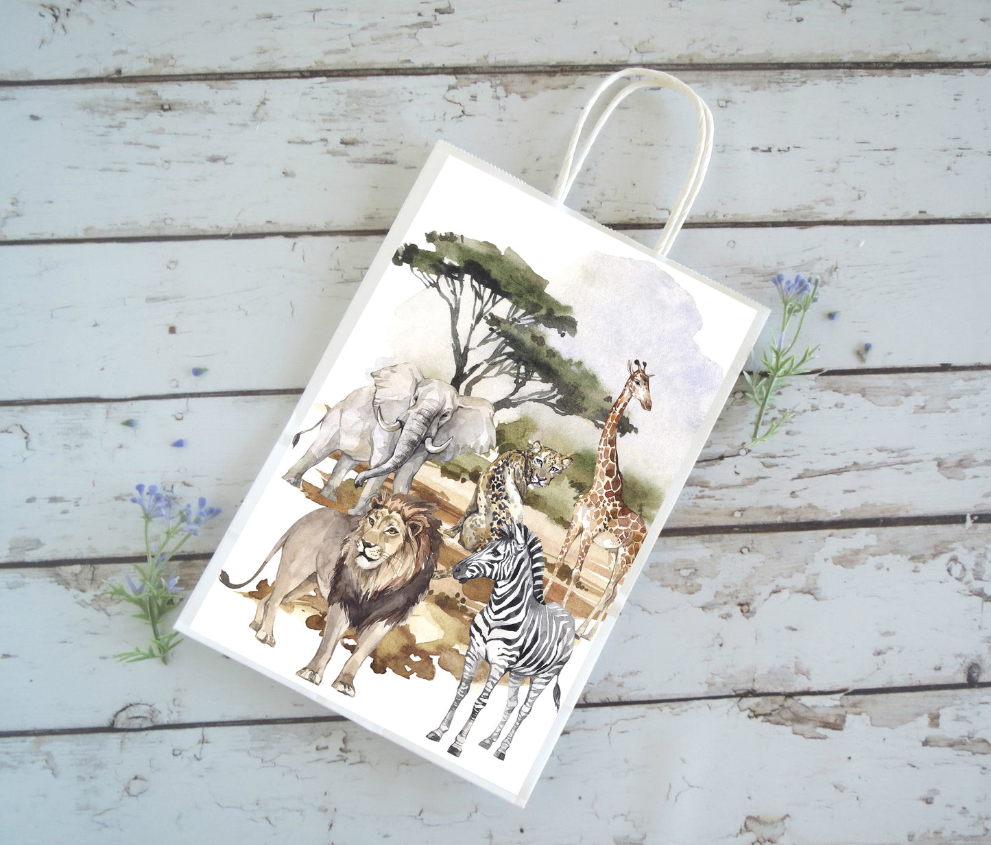 Safari Animals Gift Bag Labels | Jungle Party Decorations - 35I