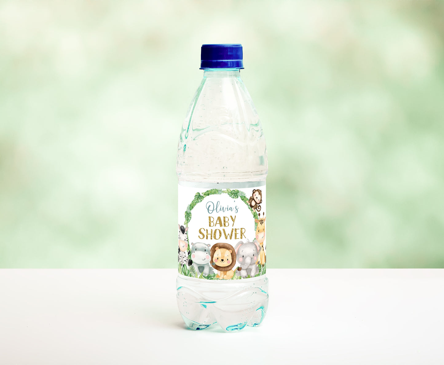 Safari Water Bottle Labels | Jungle Baby Shower Decorations - 35E
