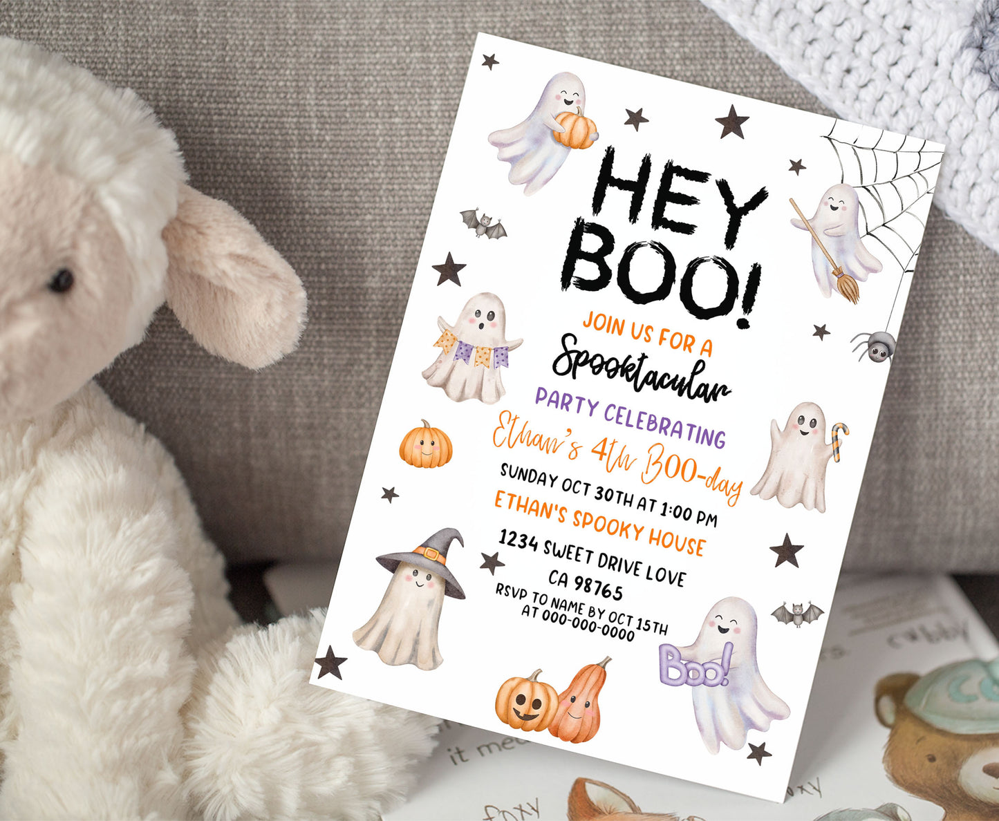 Editable Spooktacular Halloween Birthday Invitation | Halloween Party Invite - 115R1