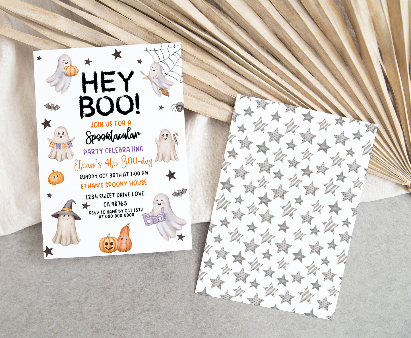 Editable Spooktacular Halloween Birthday Invitation | Halloween Party Invite - 115R1