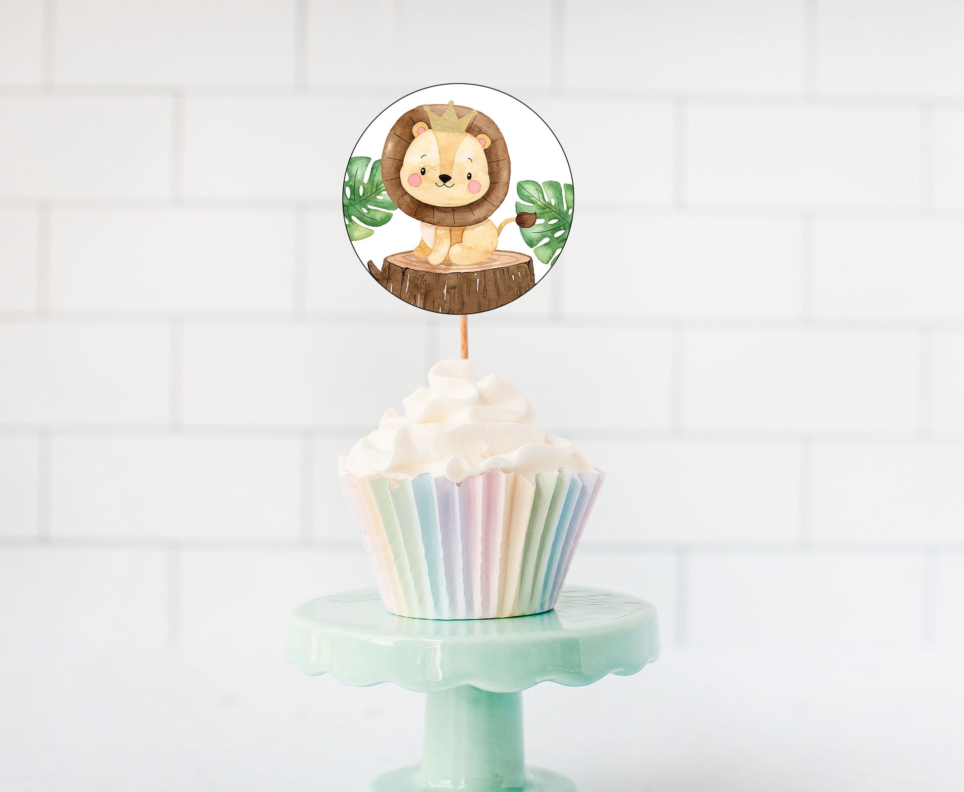 lion king baby shower cupcake toppers