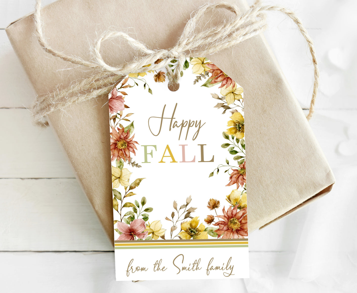 Editable Happy Fall Tags | Autumn party Decorations - 30