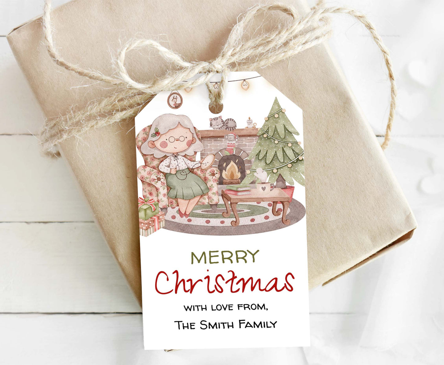 Editable Christmas Tags | Merry Christmas Gift Tag- 112