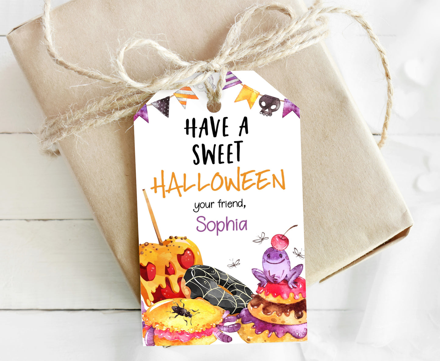 Editable Have a Sweet Halloween Tags | Halloween Gift Tags - 115