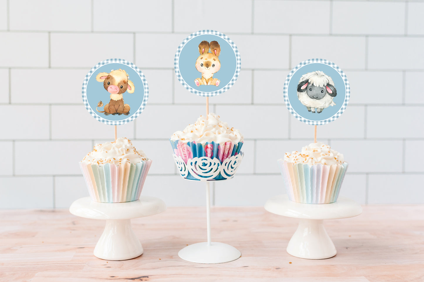 Farm Cupcake Toppers | Farm Theme Party Cupcake Picks - 11C2