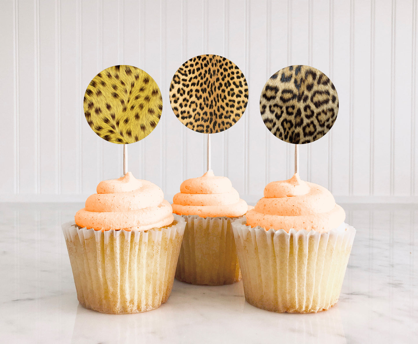 Animal skin Cupcake Toppers | Safari Themed Birthday Cupcake Picks - 35H