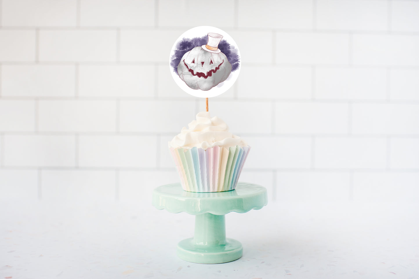Halloween Birthday Cupcake Toppers | Halloween Theme Cupcake Picks - 115A