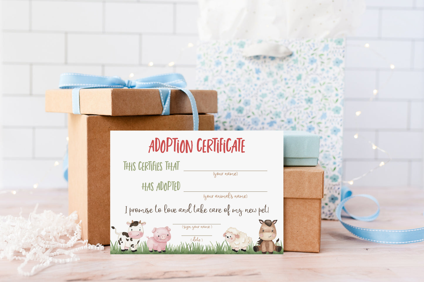 Farm Adoption Certificate - 11A