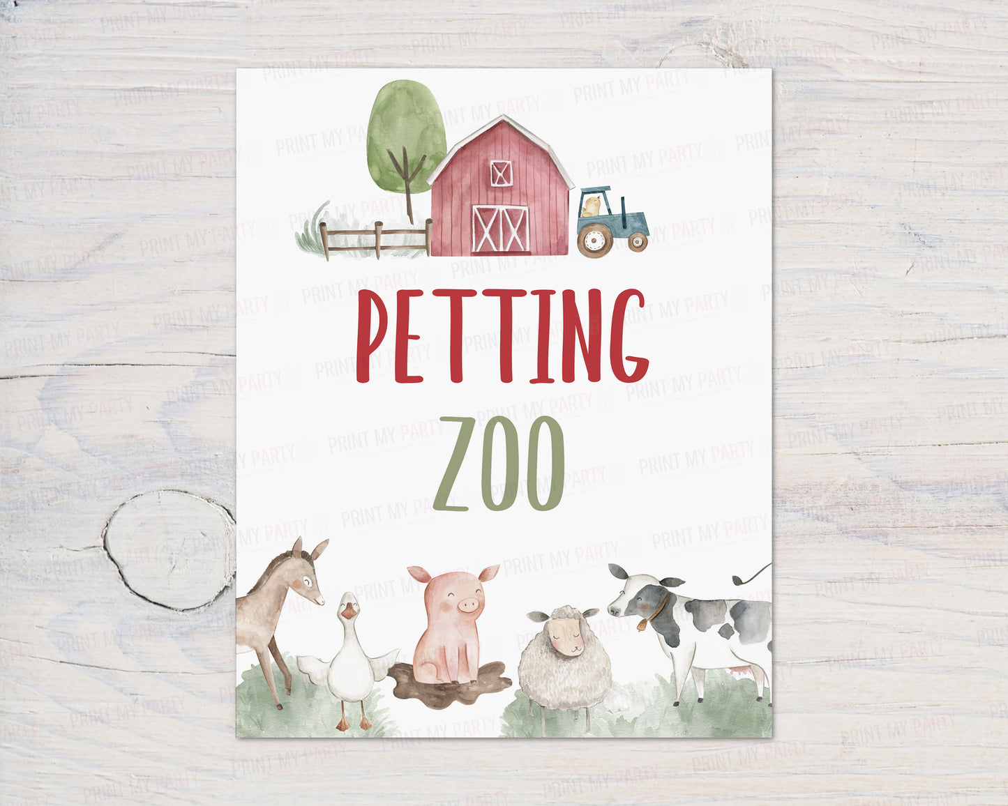 Petting Zoo Sign | Farm Party Decorations - 11B