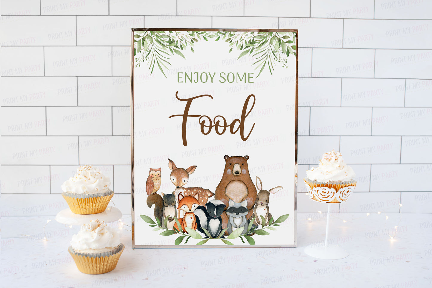 Woodland Food Sign | Forest Animals Party Decorations - 47J0