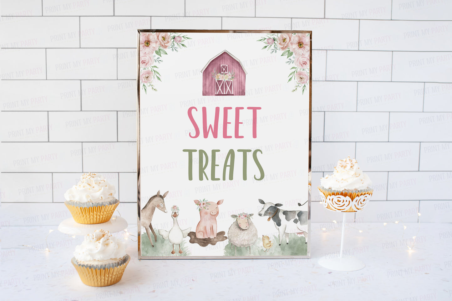 Sweet Treats Sign | Girl Farm Party Decorations - 11B