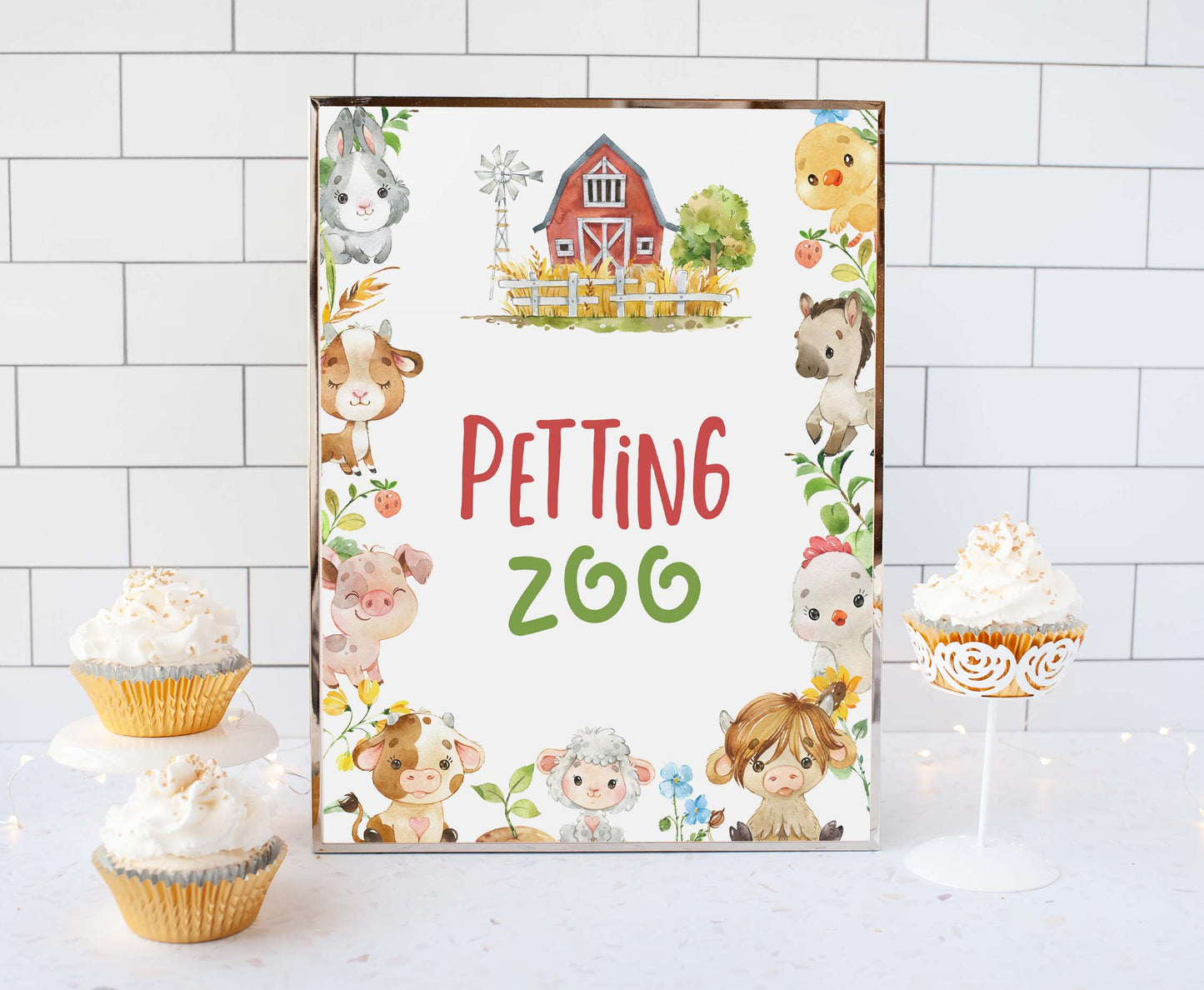 Petting Zoo Sign Printable | Farm Party Table Decoration - 11d