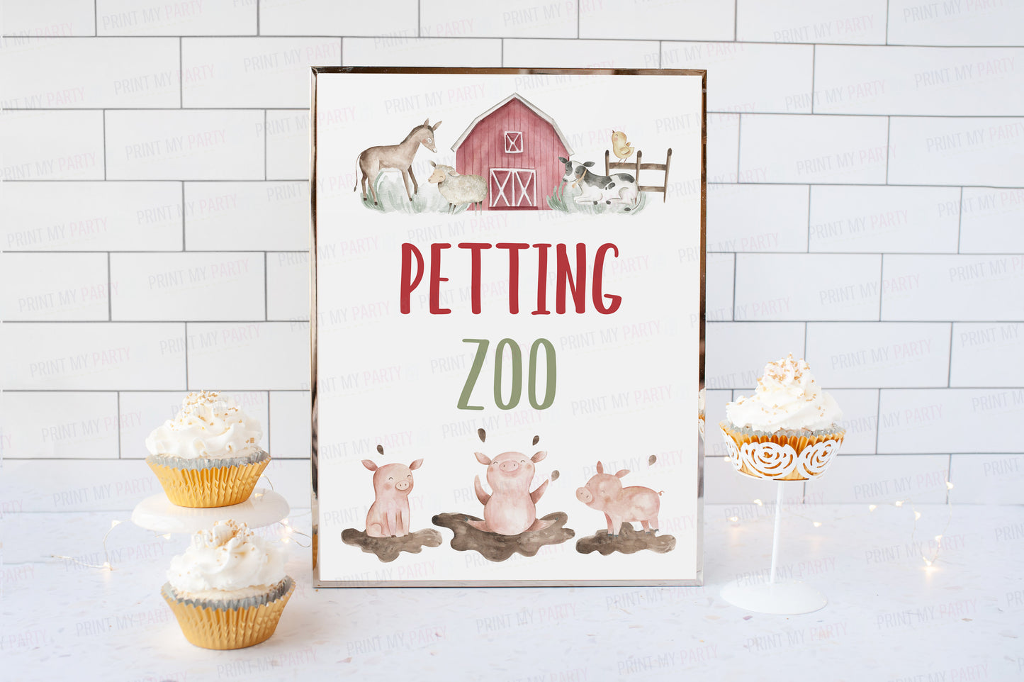 Petting Zoo Sign | Boy Farm Party Decorations - 11B