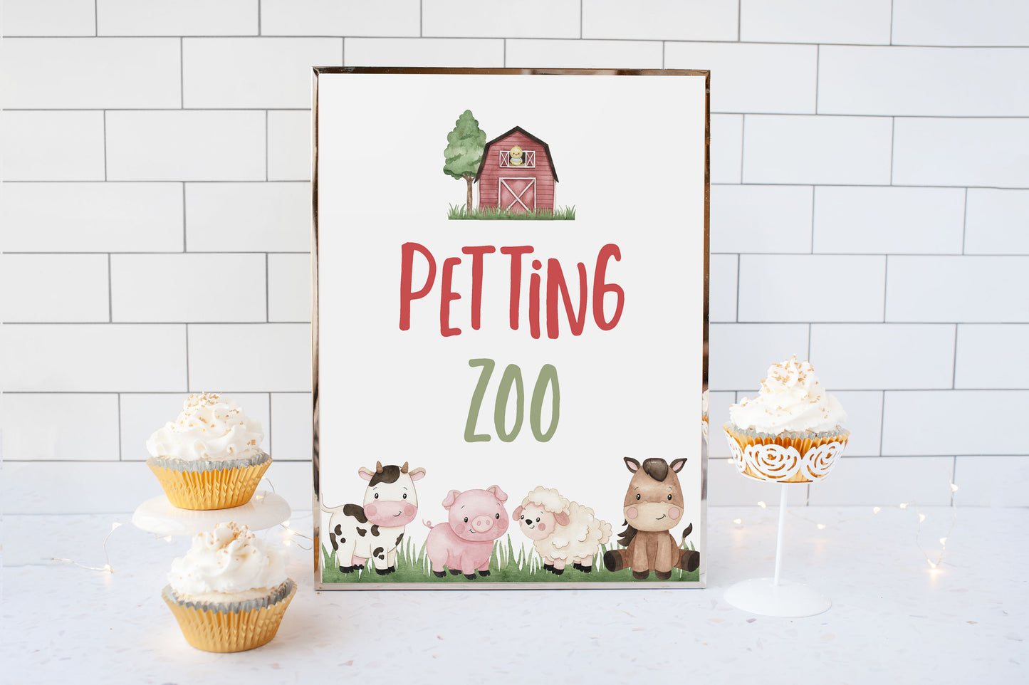 Petting Zoo Sign Printable | Farm Party Table Decoration - 11A