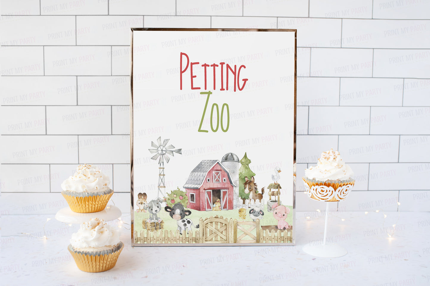 Petting Zoo Sign Printable | Farm Party Table Decoration - 11C1