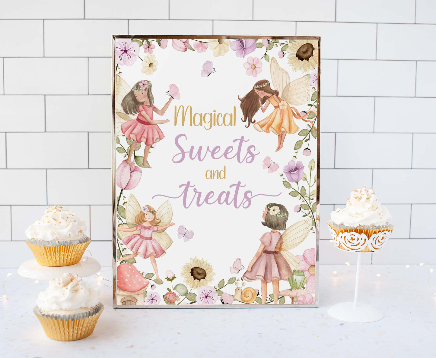 Fairy Sweets and Treats Sign | Fairy Themed Party Table Decorations - 10A