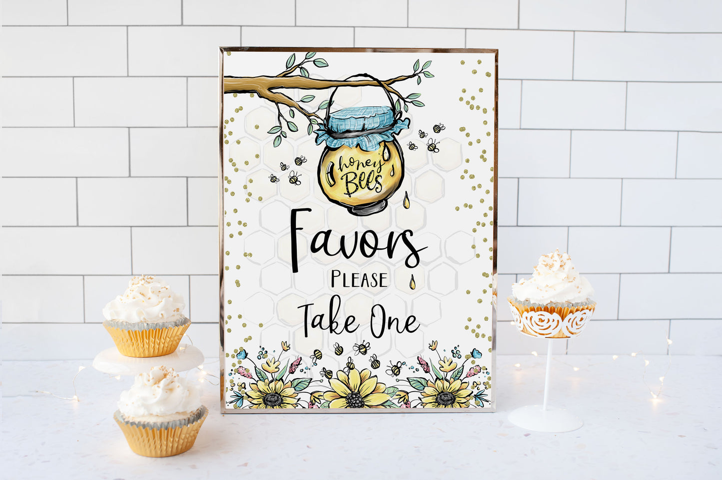 Bee Favors Please Take One Sign | Bee theme Party Table Decoration - 61A