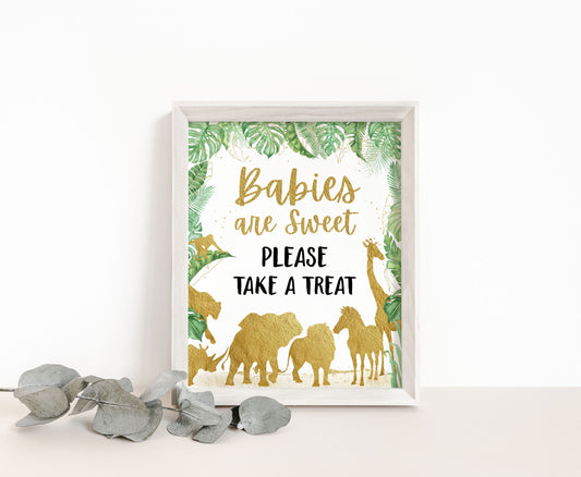 Safari Babies are Sweet Sign | Jungle Themed Party Table Decorations - 35K