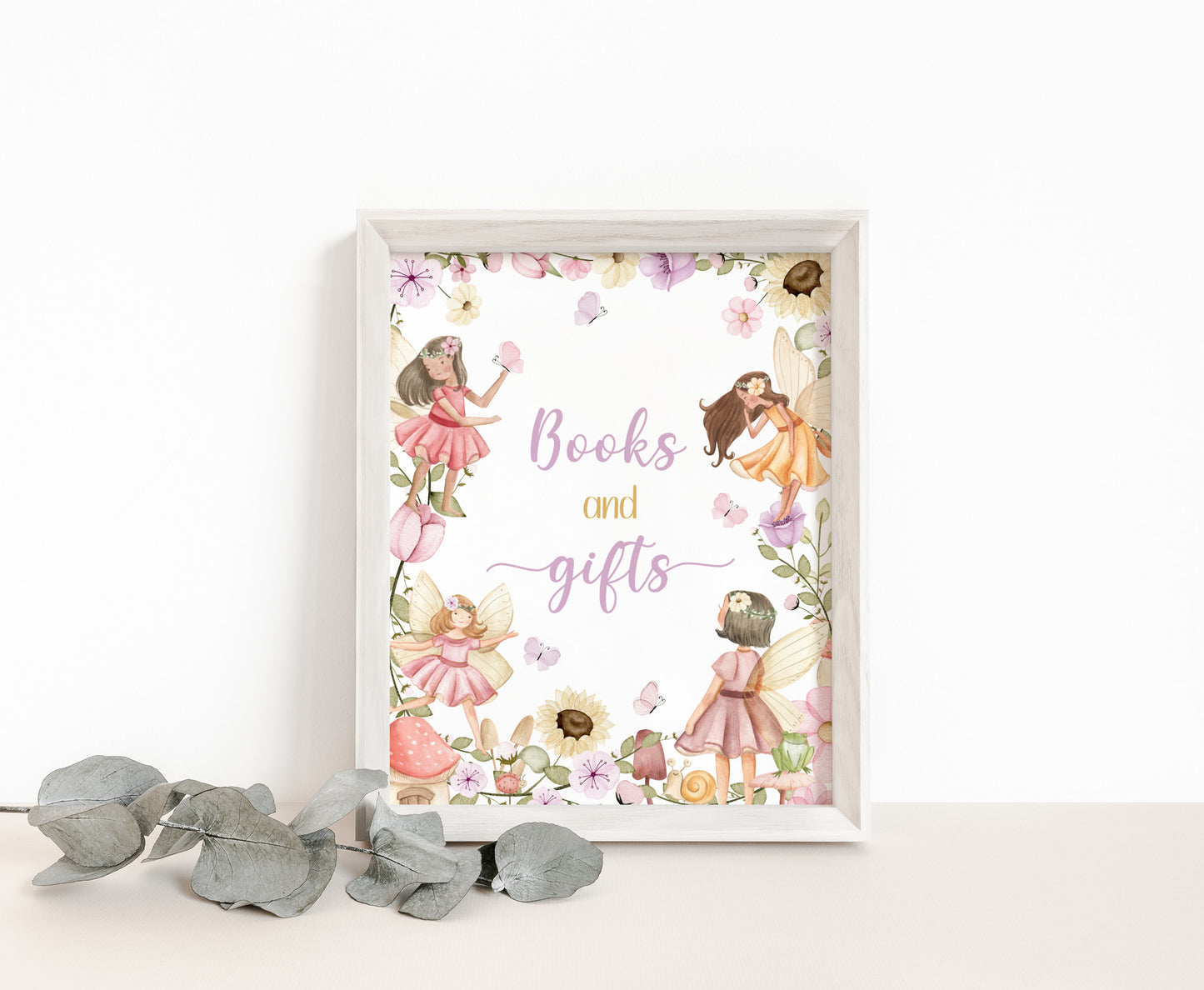 Fairy Books and Gifts Sign | Fairy Themed Party Table Decorations - 10A