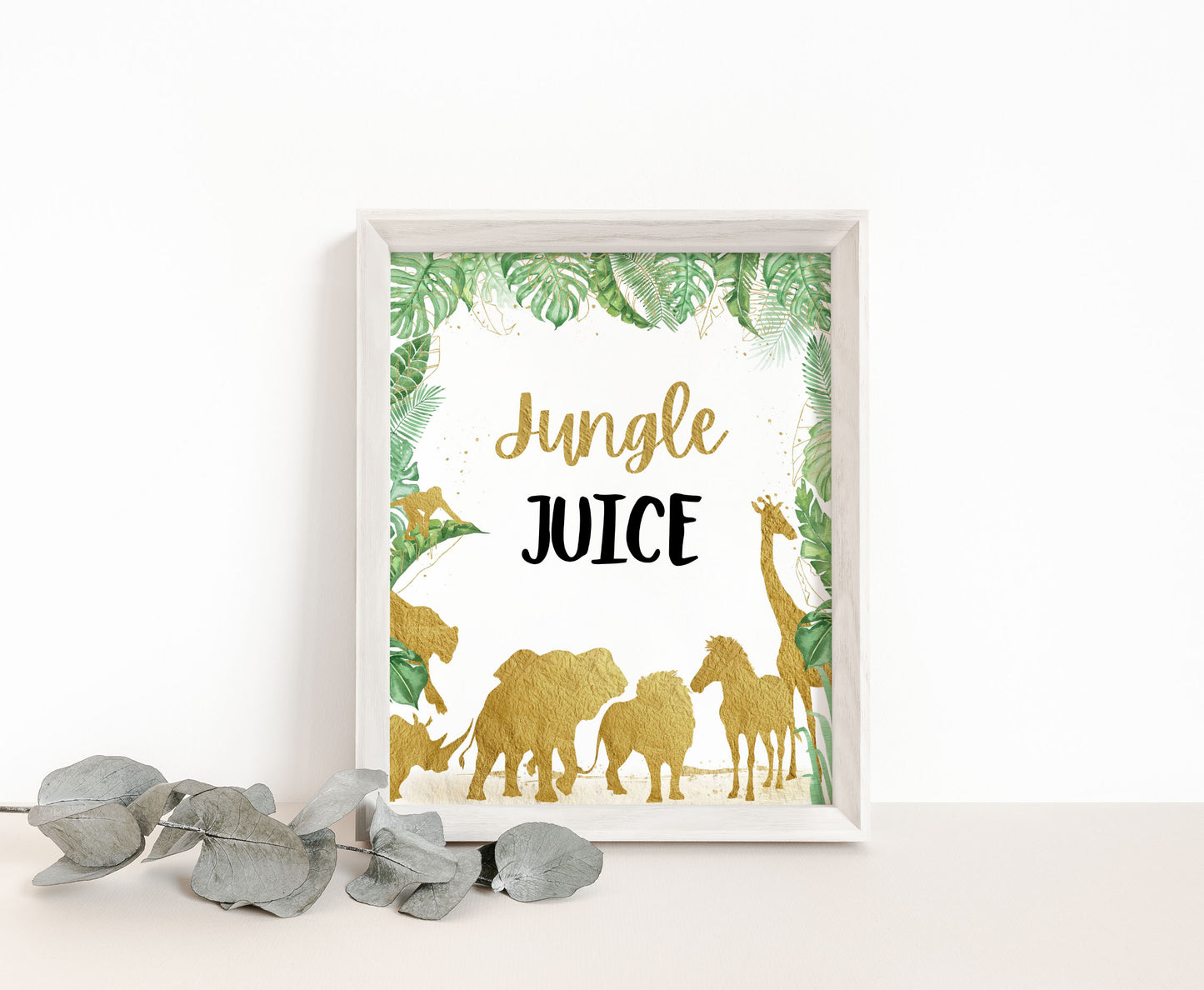 Jungle Juice Sign | Jungle Themed Party Table Decorations - 35K