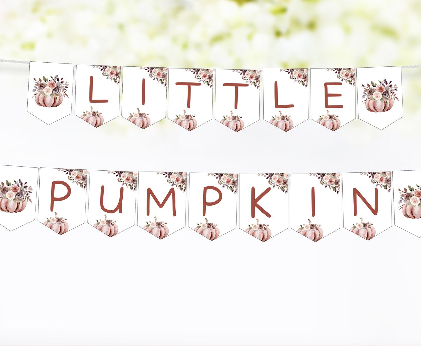 Little Pumpkin Banner | Fall theme Printable Party Decorations - 30I