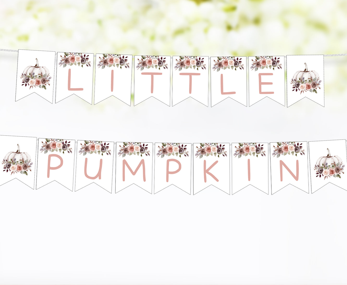 Pumpkin Banner | Fall theme Printable Party Decorations - 30I
