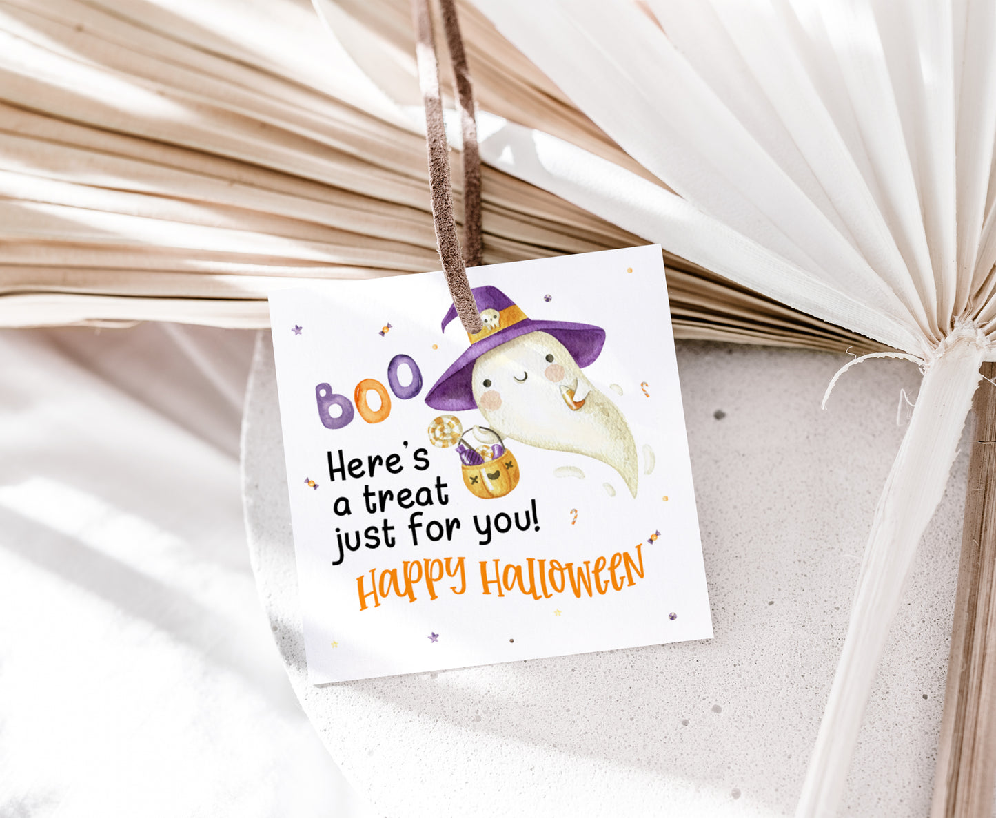 Boo Gift Tags 2"x2" | Happy Halloween Favor Tags - 115