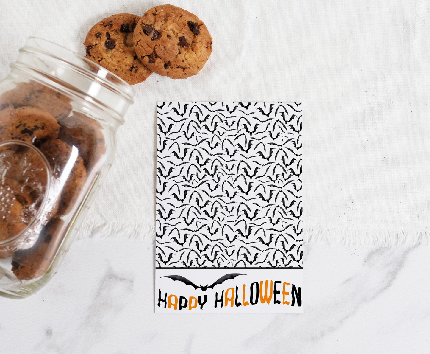 Bat Cookie Card | Happy Halloween Printable Cards - 115