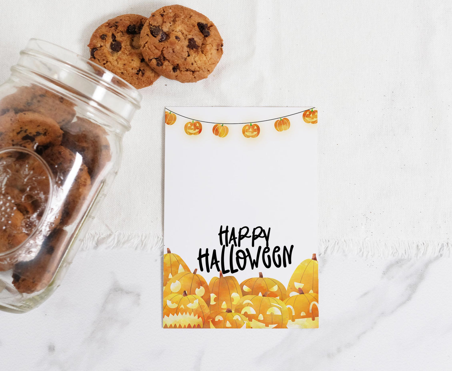 Pumpkin Cookie Card | Happy Halloween Printable Cards - 115
