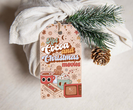 Hot cocoa and christmas movies Tags | Christmas Hot cocoa Favor Tags - 112