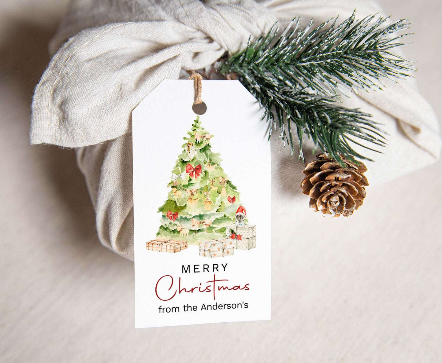 Editable Christmas tree tags | Merry Christmas Tags - 112