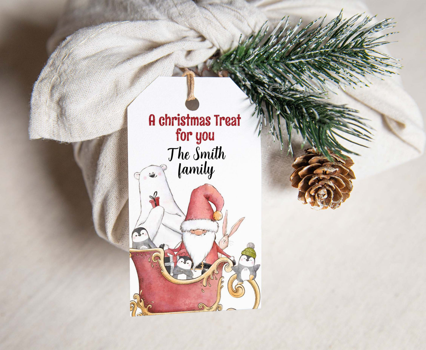 A Christmas Treat for You  Tags | Editable Christmas Gift Tag - 112