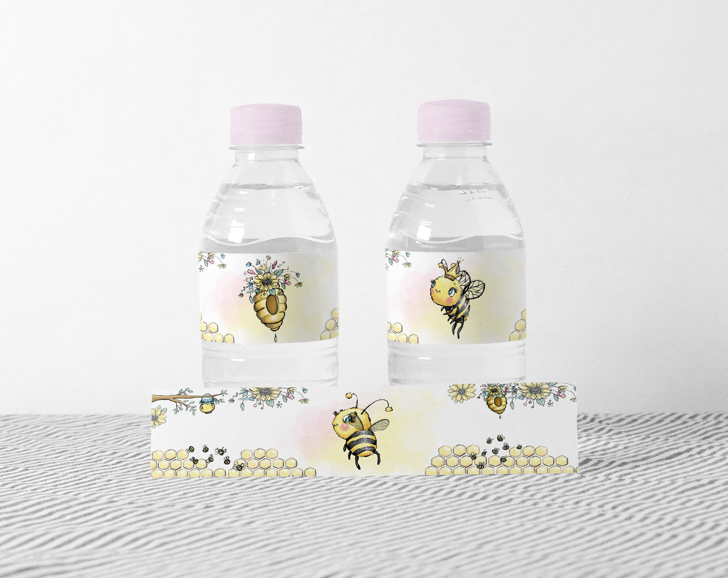 Bee Water Bottle Labels | Bee Themed Party Decorations - 61A
