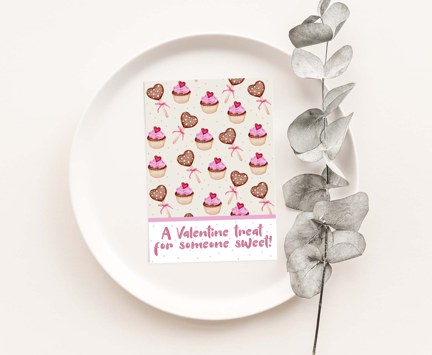 A valentine treat for someone sweet Cookie Card | Valentines Printable Cards - 119