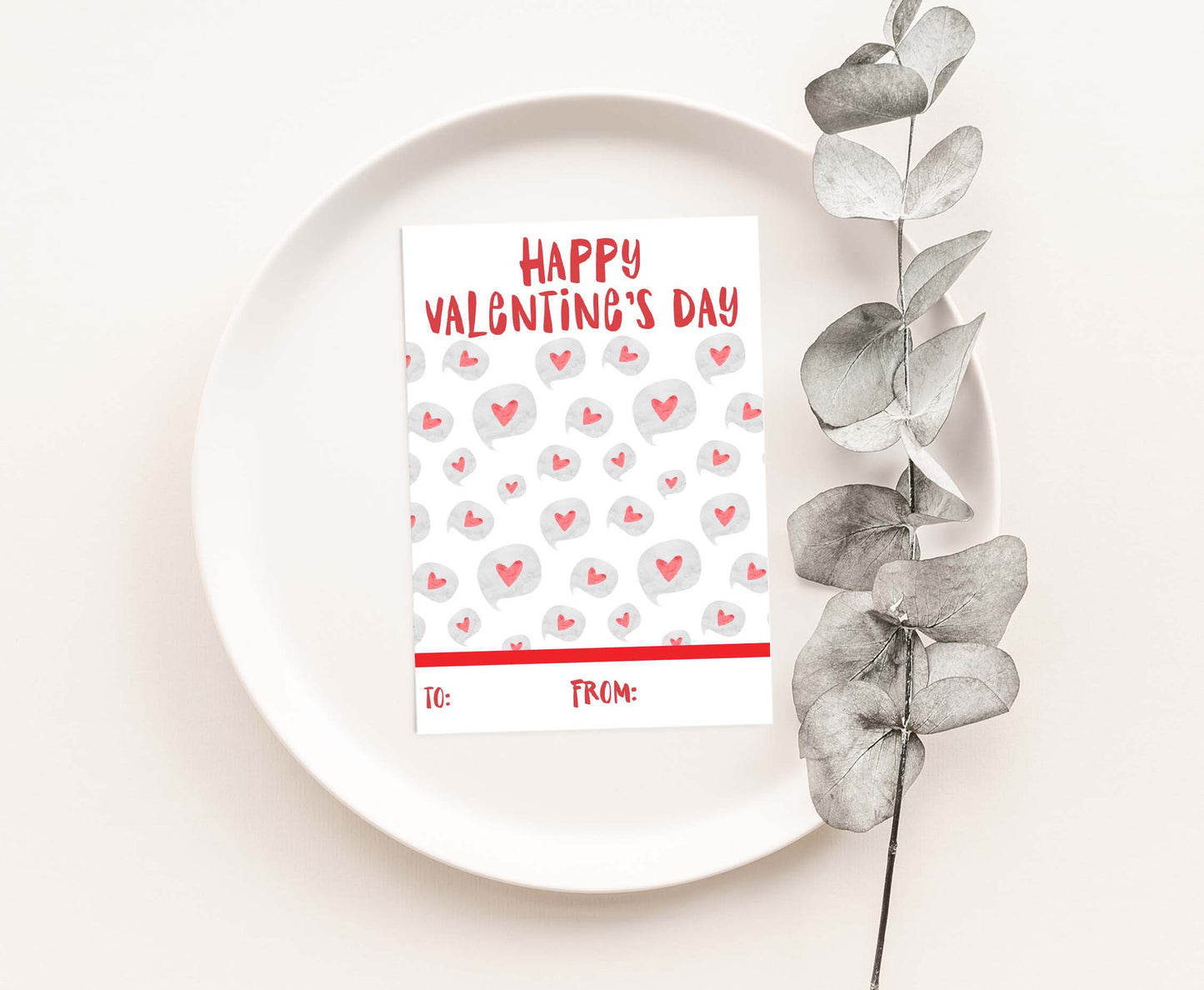 Happy Valentine's Day Cookie Card | Valentines Printable Cards - 119